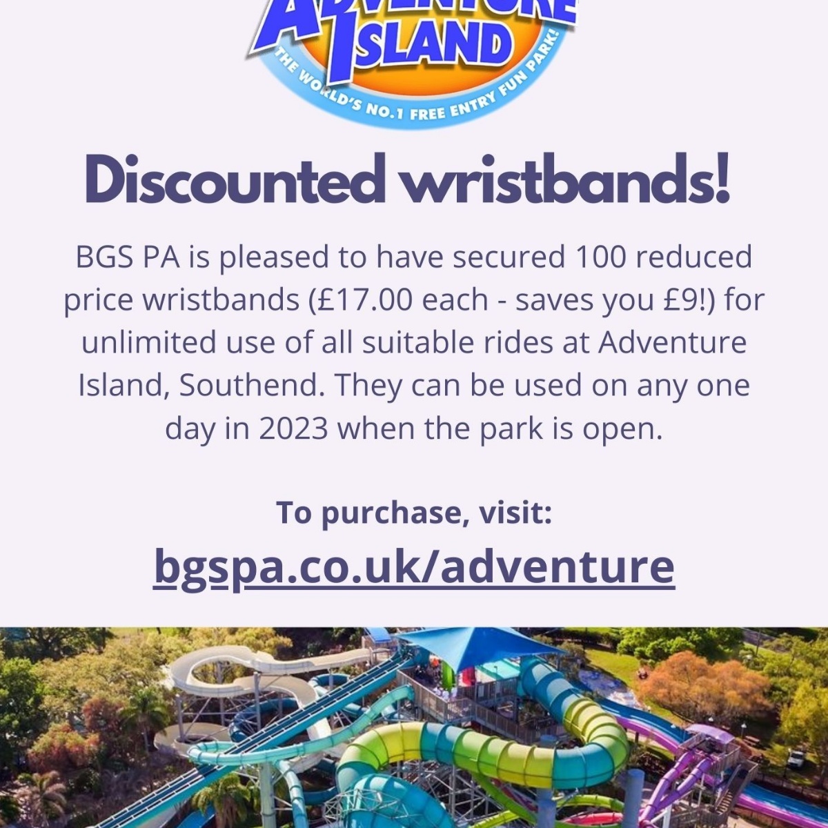 bexley-grammar-school-adventure-island-discounted-wristbands
