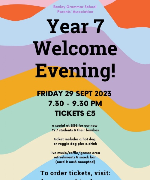 Year 7 Welcome Evening 29/9/23